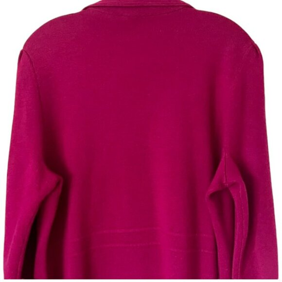 Talbots Raspberry Red Knit Blazer Jacket - Picture 5 of 10